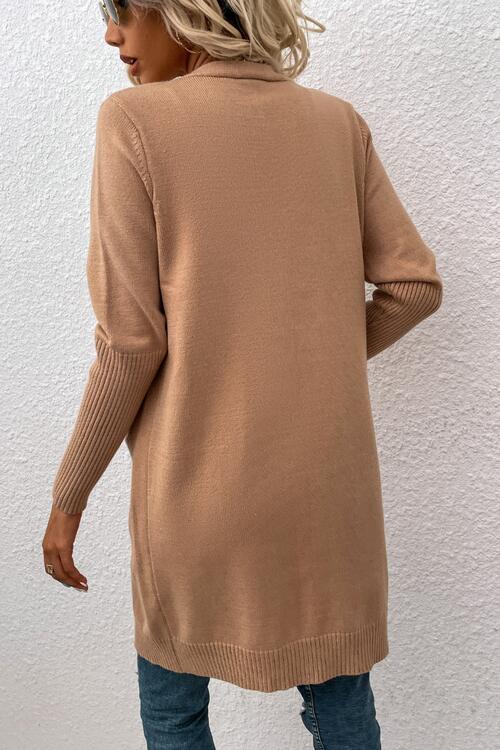 Open Front Cardigan with Pockets