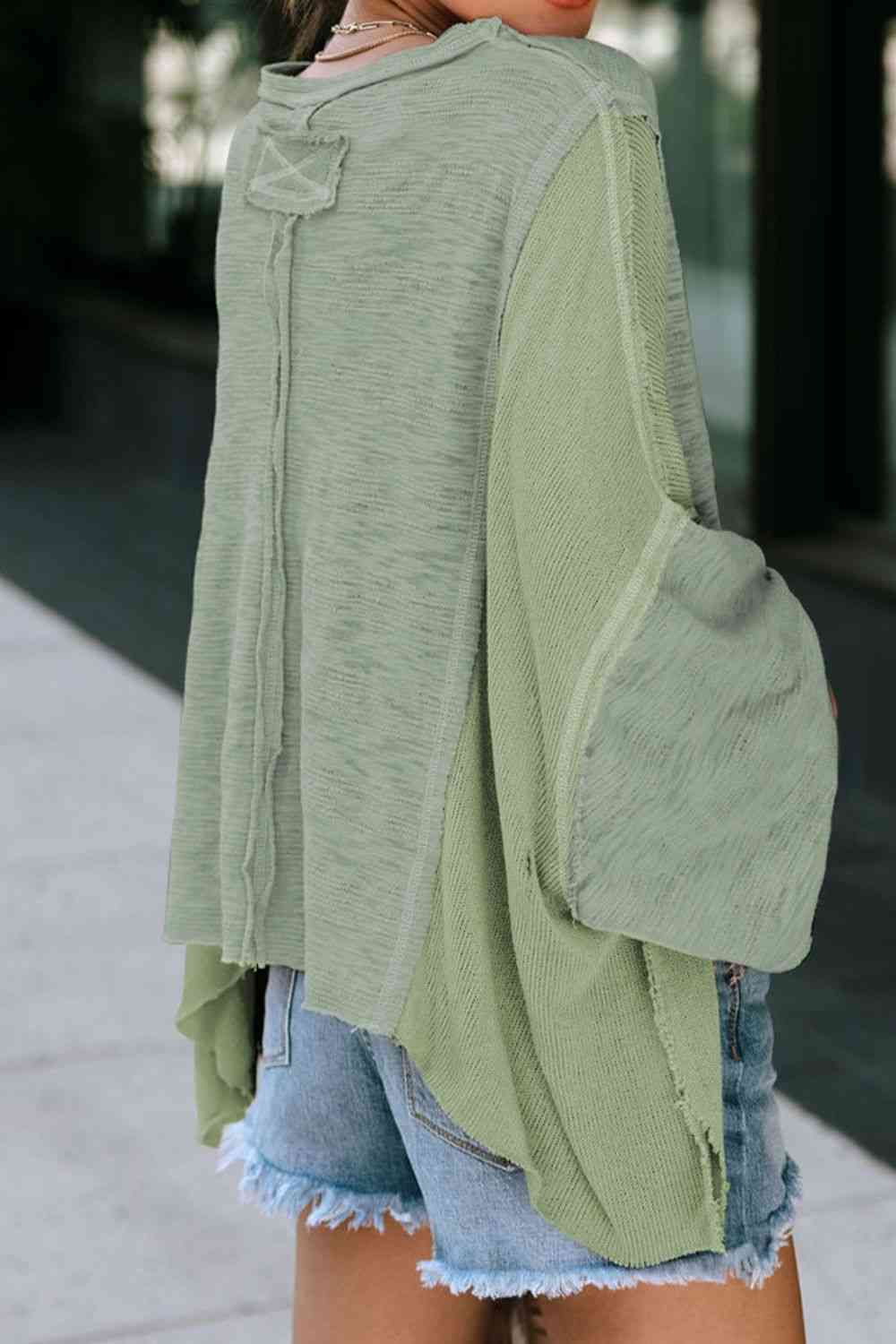 Exposed Seam Top with Pocket