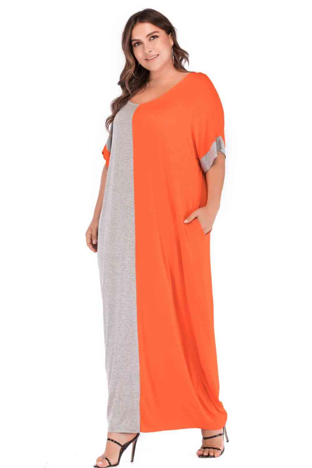 Color Block Dress with Pockets