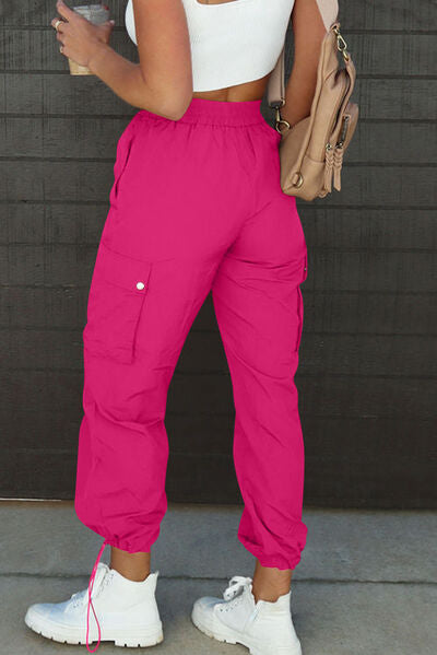 Elastic Waist Pants with Pockets