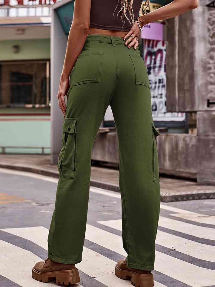 Pocketed Wide Leg Pants