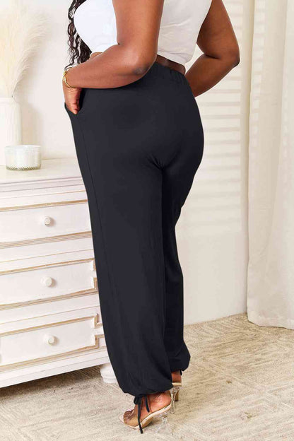 Drawstring Waist Pants with Pockets