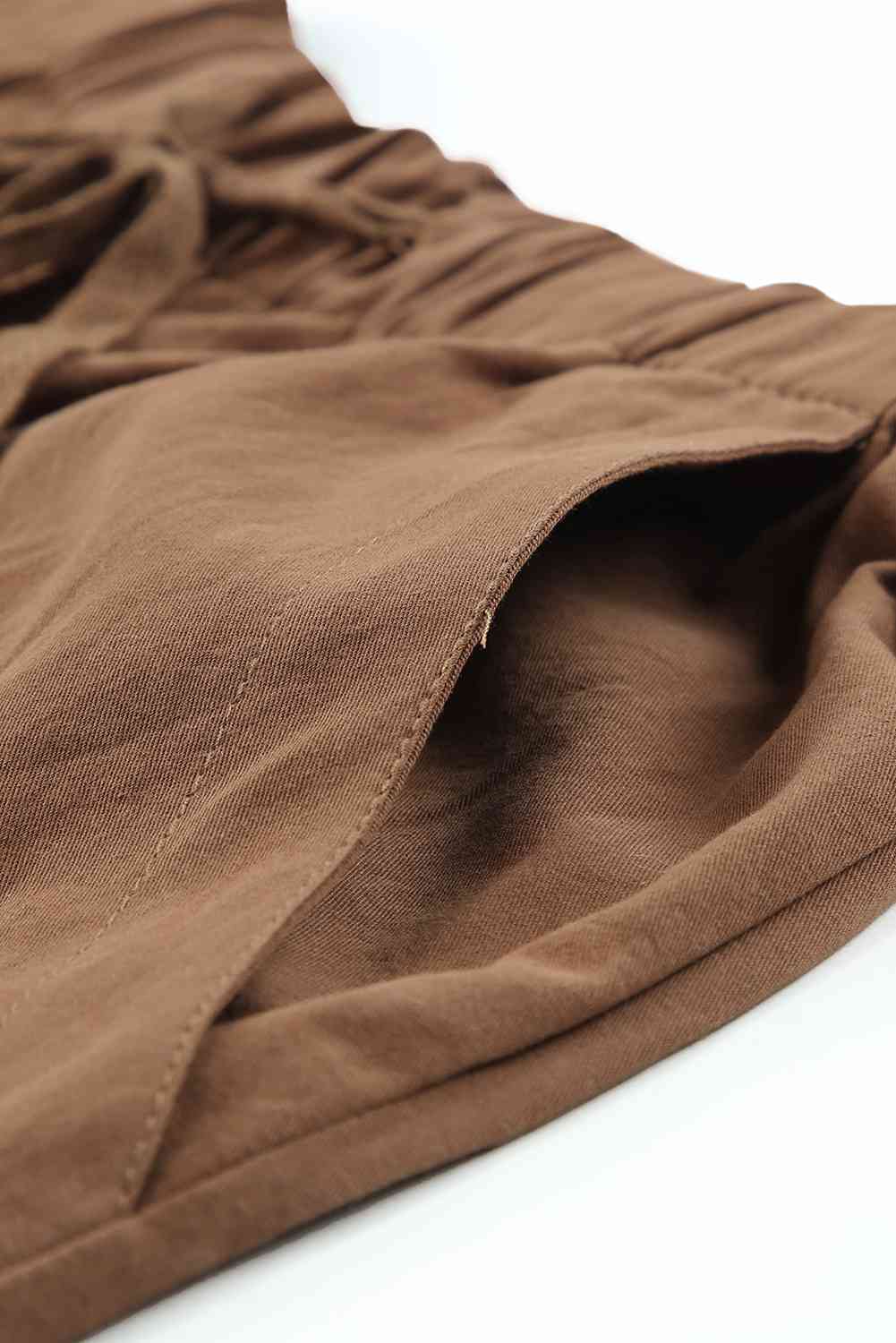 Drawstring Elastic Waist Shorts with Pockets