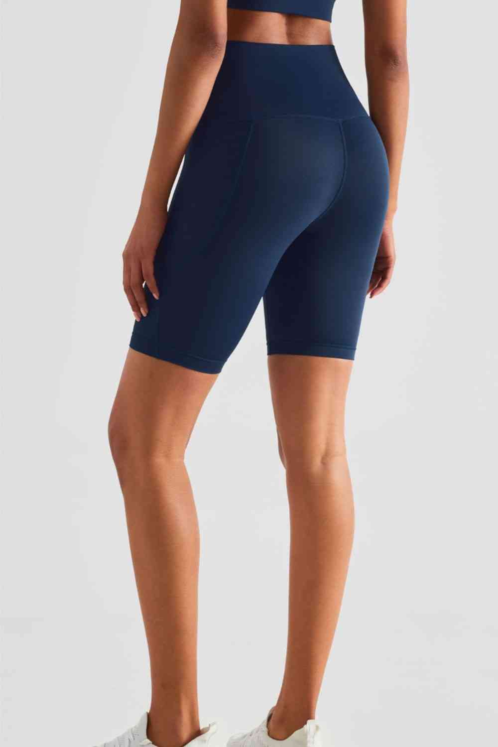 High-Rise Biker Shorts with Pockets