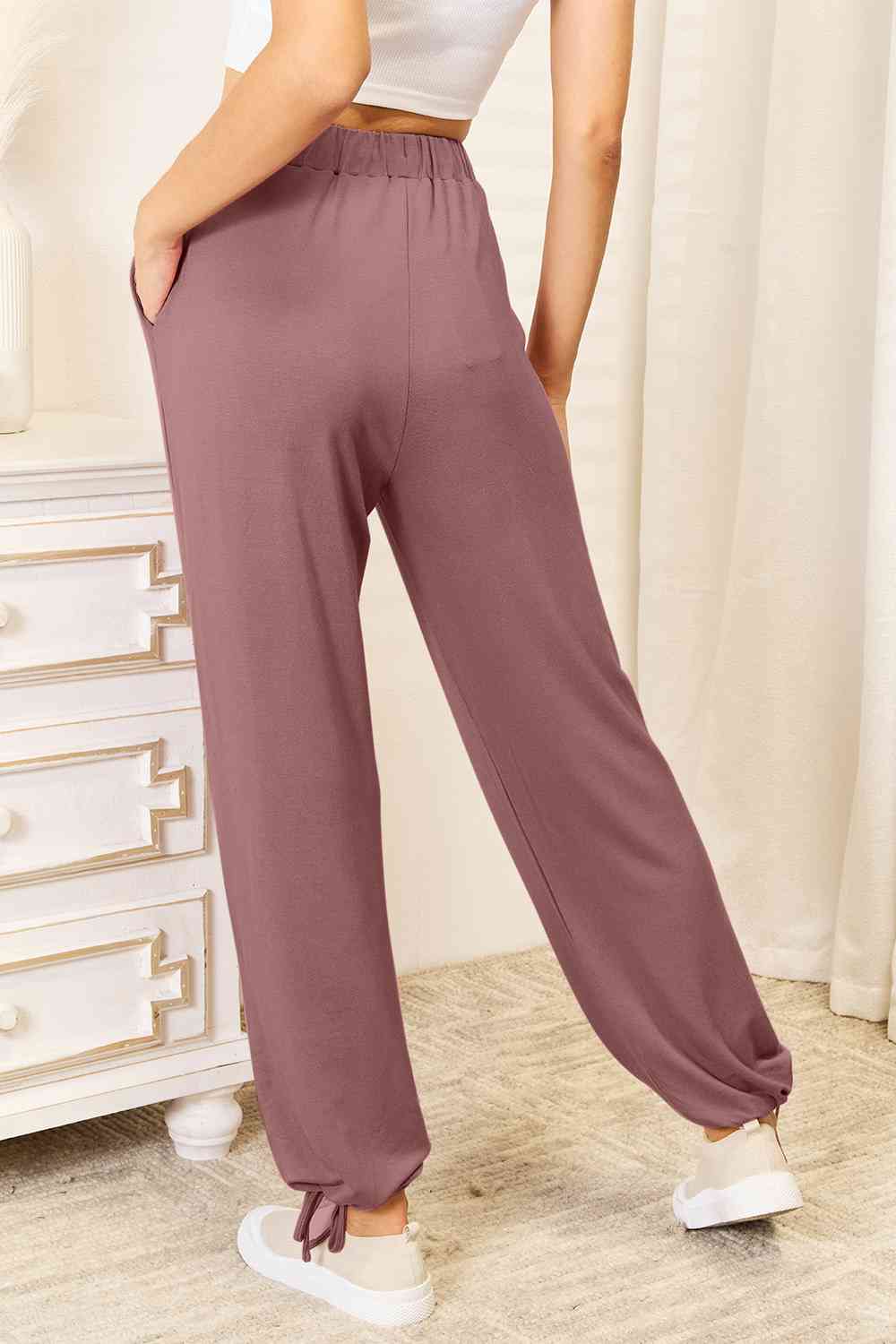 Drawstring Waist Pants with Pockets