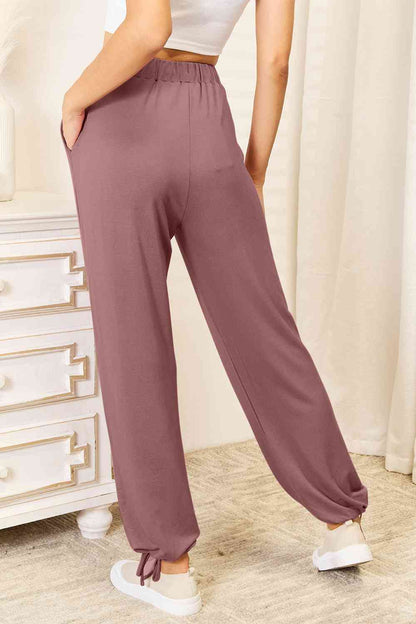 Drawstring Waist Pants with Pockets