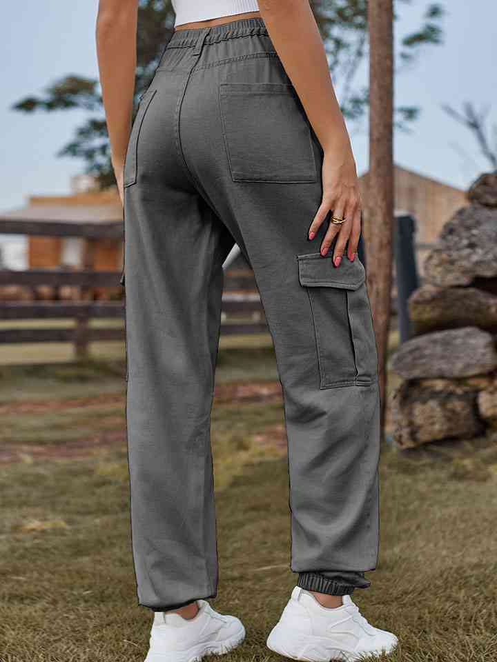 High Waist Pants with Pockets