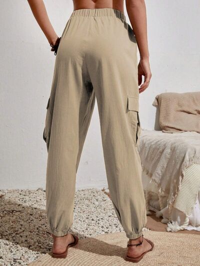 Drawstring Joggers with Pockets