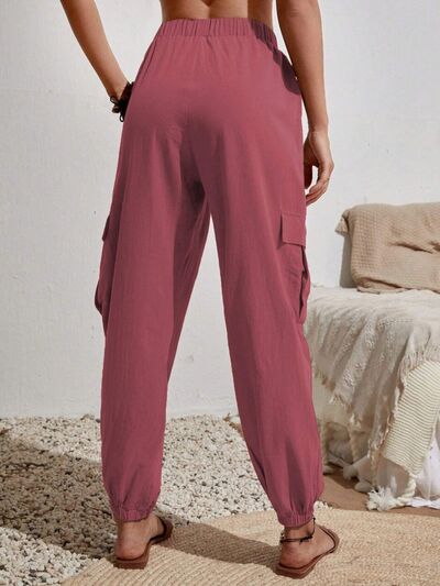 Drawstring Joggers with Pockets