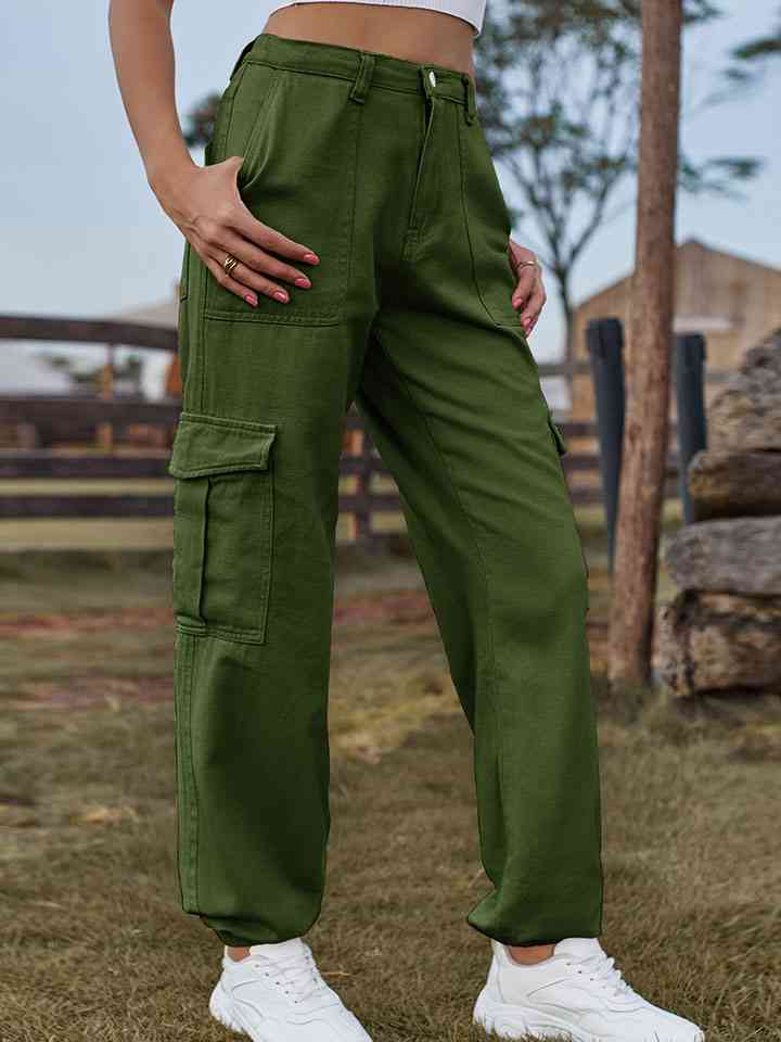 High Waist Pants with Pockets