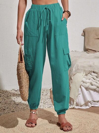 Drawstring Joggers with Pockets