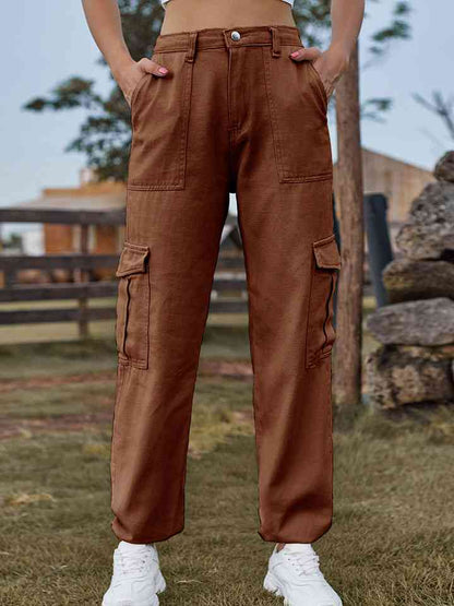 High Waist Pants with Pockets