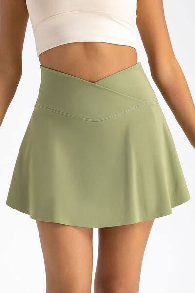 High Waist Active Skirt with Pocket