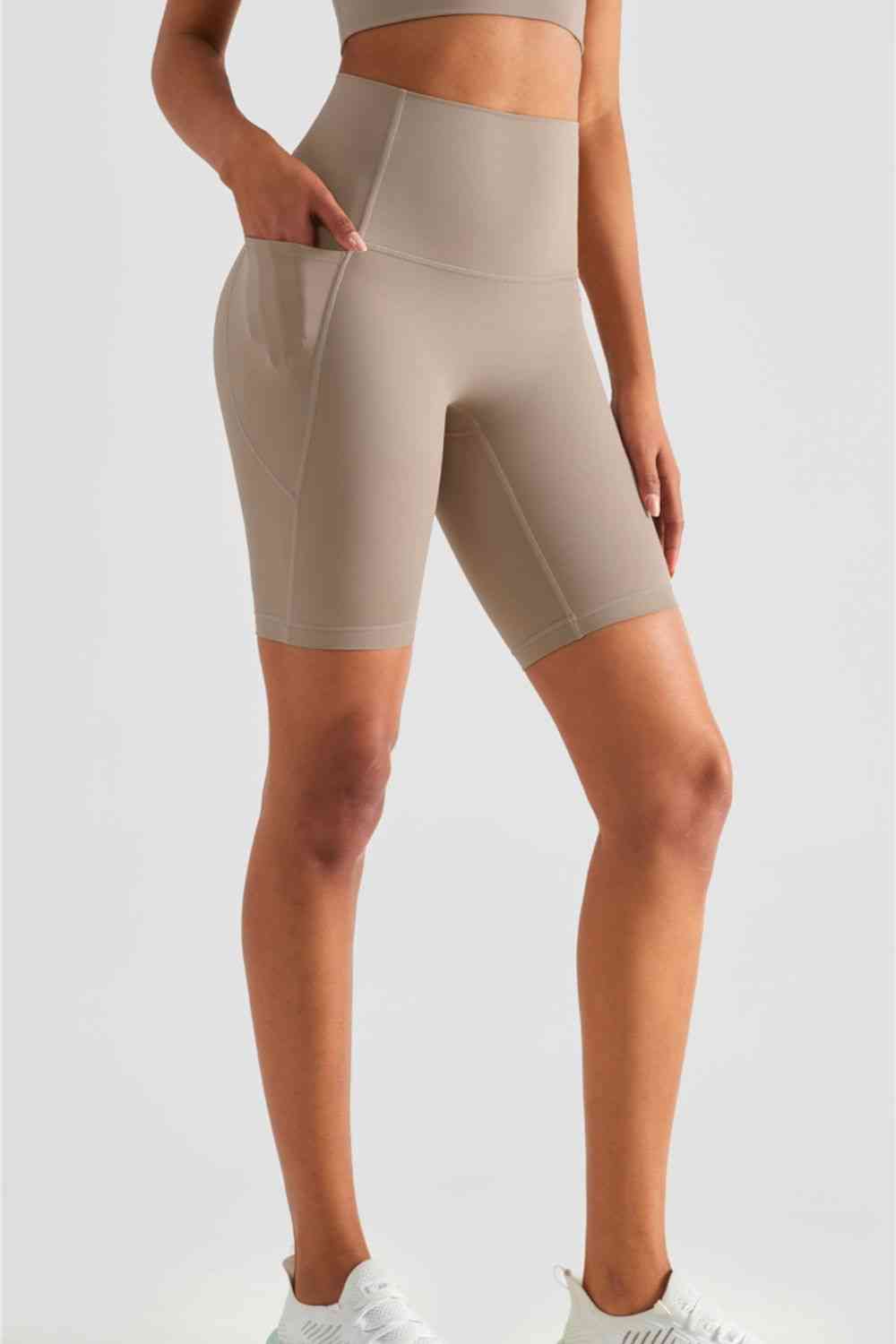 High-Rise Biker Shorts with Pockets