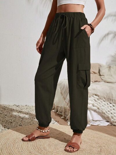 Drawstring Joggers with Pockets