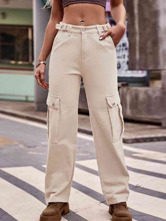 Pocketed Wide Leg Pants