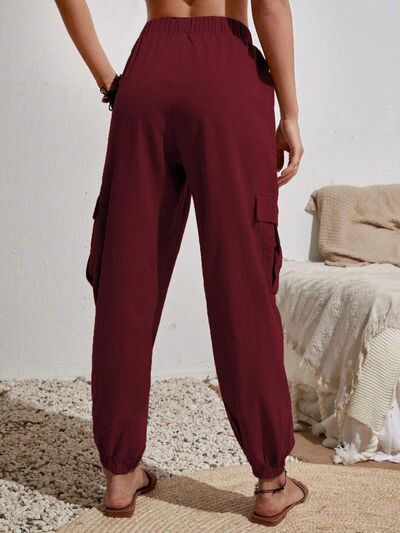 Drawstring Joggers with Pockets