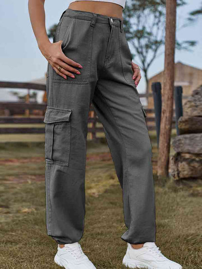 High Waist Pants with Pockets