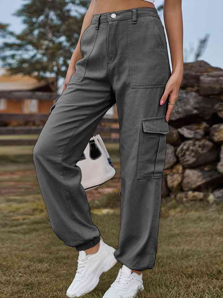 High Waist Pants with Pockets