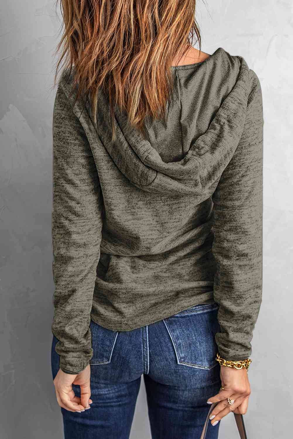 Hooded Long Sleeve Top with Pockets