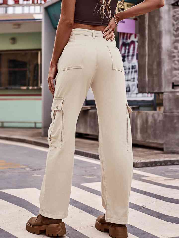 Pocketed Wide Leg Pants