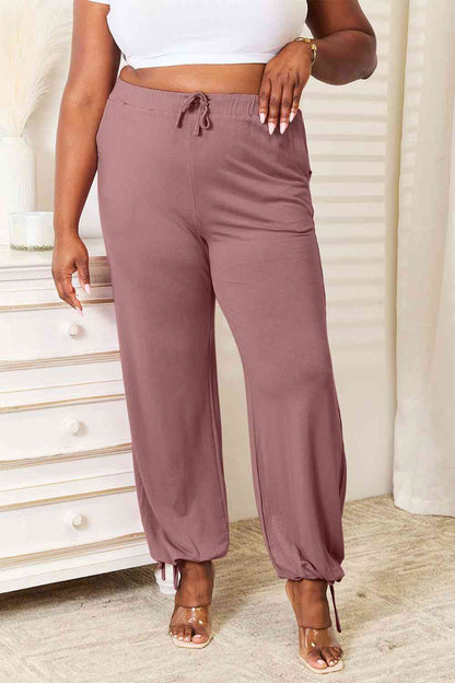 Drawstring Waist Pants with Pockets