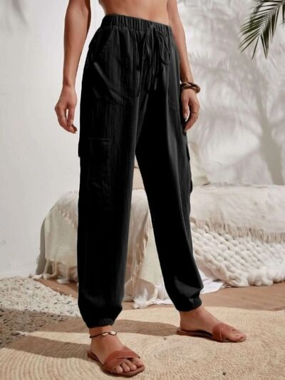 Drawstring Joggers with Pockets