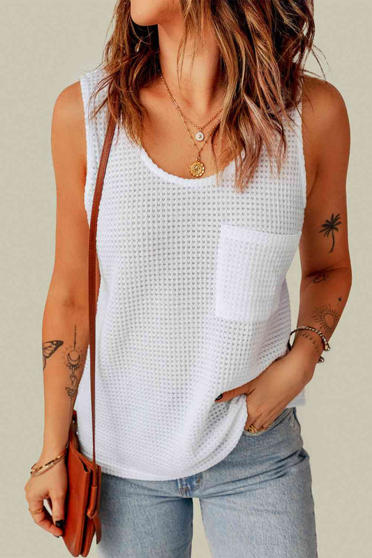 Openwork Pocket Top
