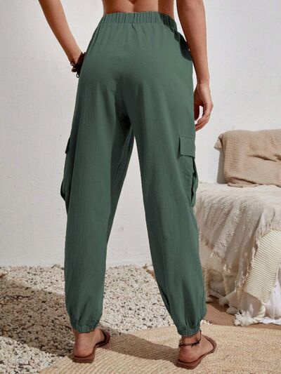 Drawstring Joggers with Pockets