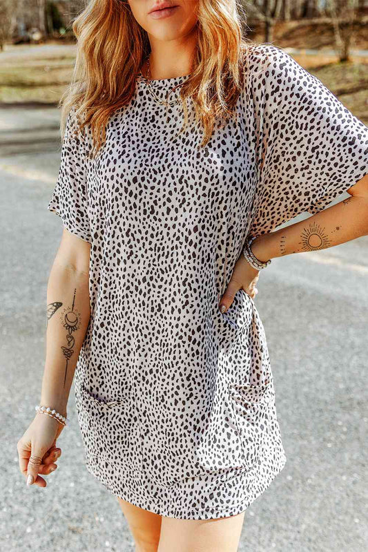 Animal Print Tee with Pockets