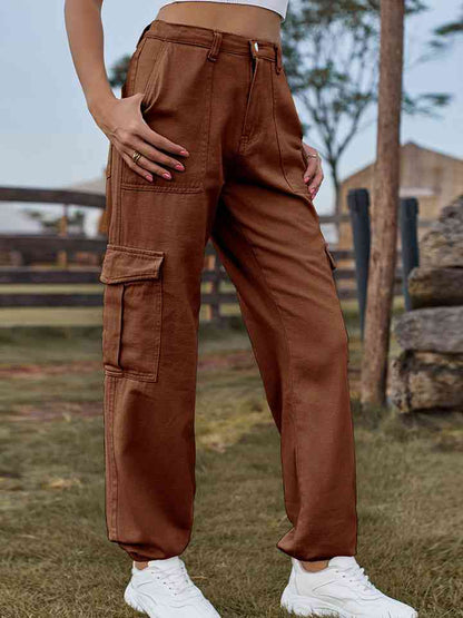 High Waist Pants with Pockets