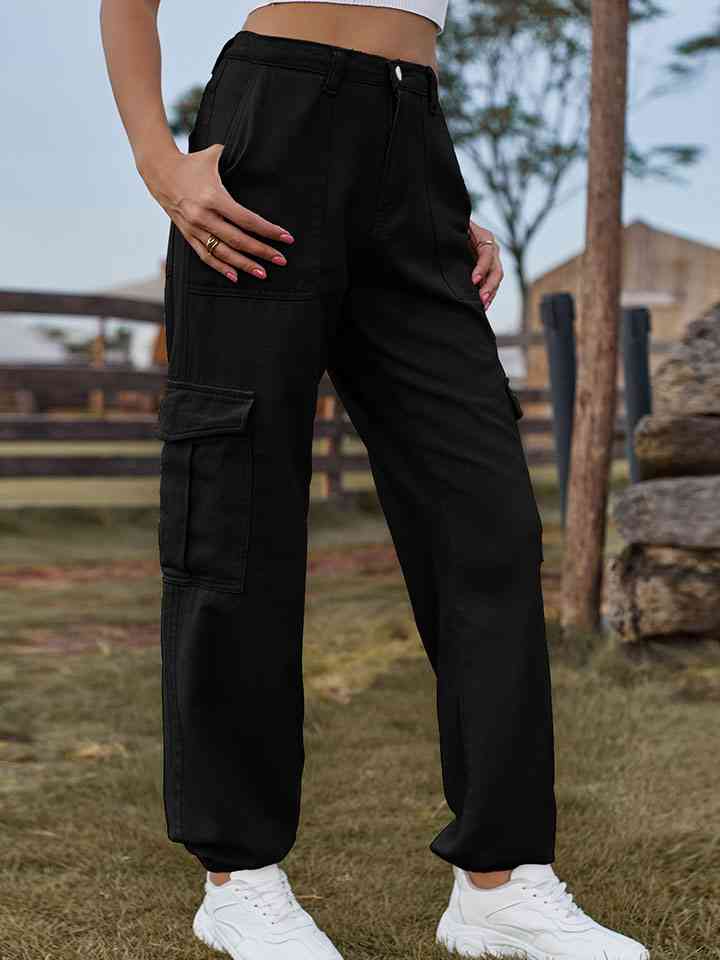 High Waist Pants with Pockets