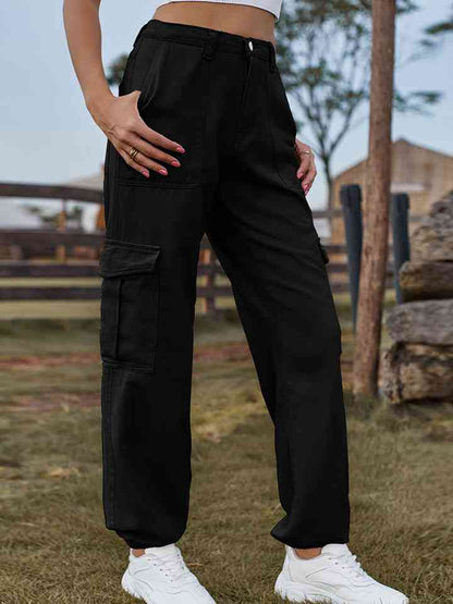 High Waist Pants with Pockets