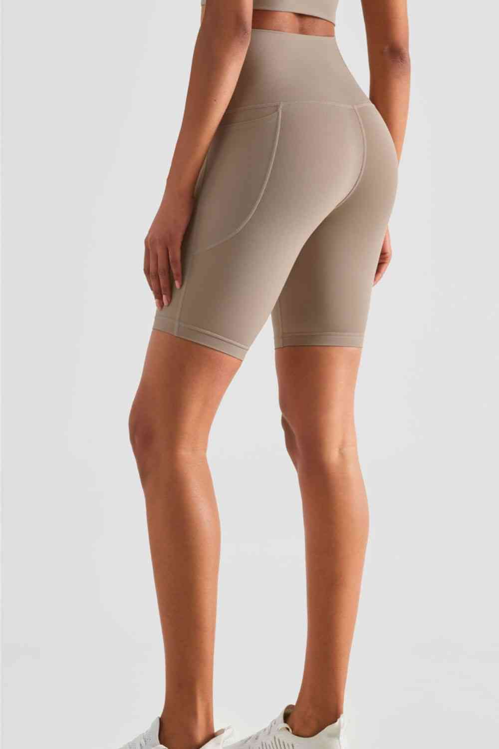 High-Rise Biker Shorts with Pockets