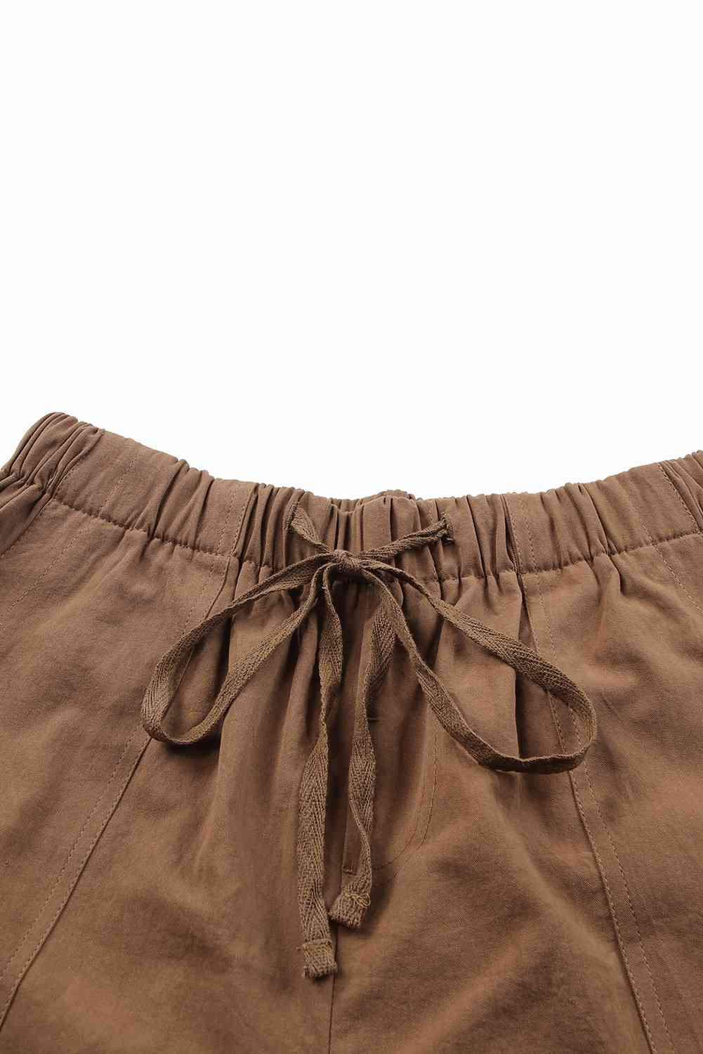 Drawstring Elastic Waist Shorts with Pockets