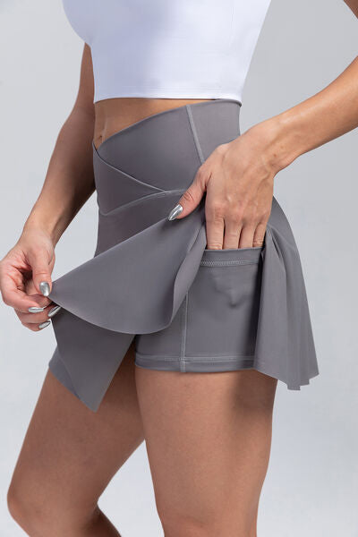 High Waist Active Skirt with Pocket