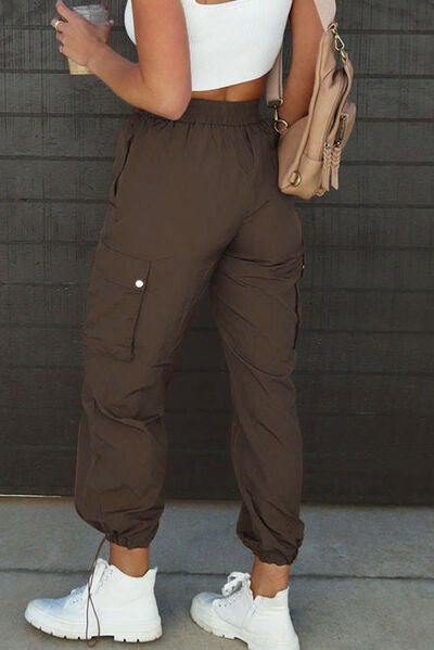 Elastic Waist Pants with Pockets
