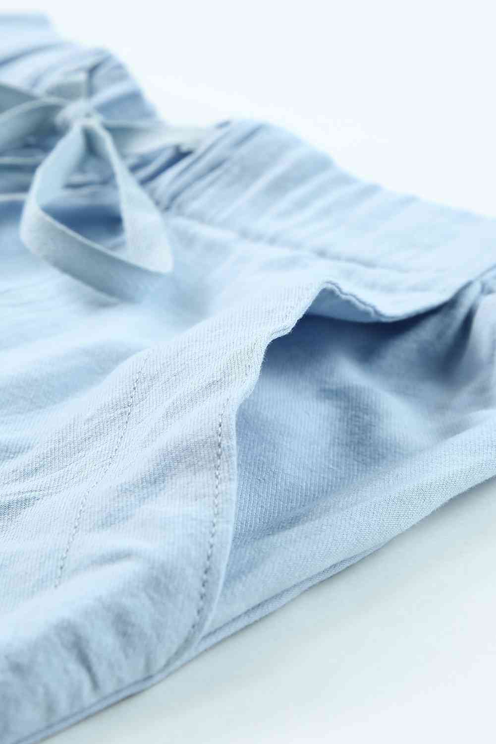 Drawstring Elastic Waist Shorts with Pockets