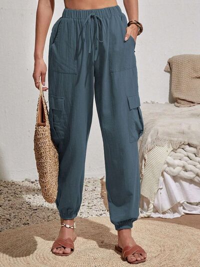 Drawstring Joggers with Pockets