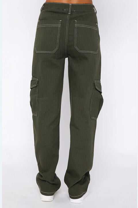 High Waist Pants with Pockets