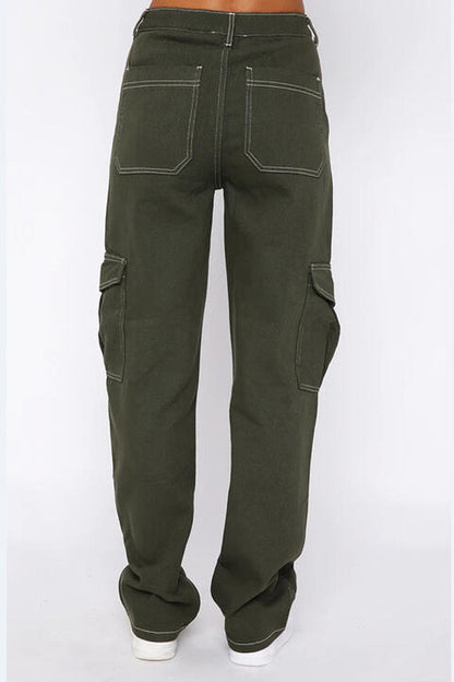 High Waist Pants with Pockets