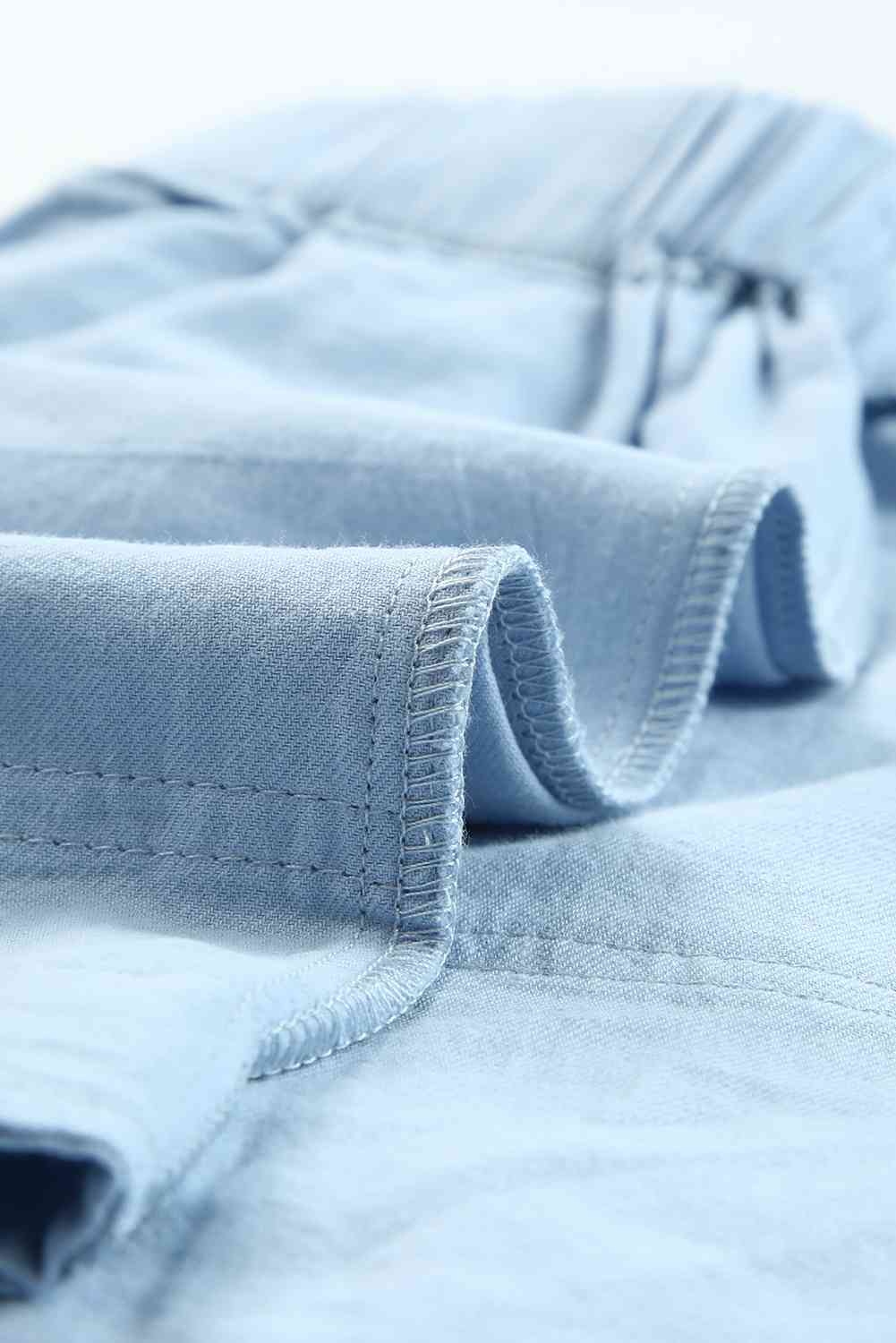 Drawstring Elastic Waist Shorts with Pockets