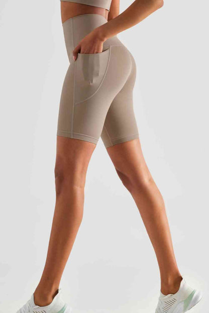 High-Rise Biker Shorts with Pockets
