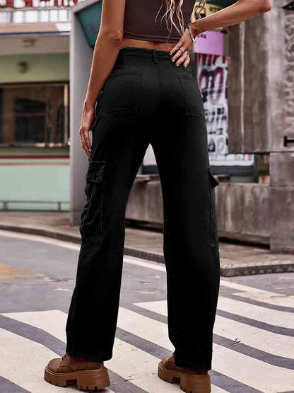 Pocketed Wide Leg Pants