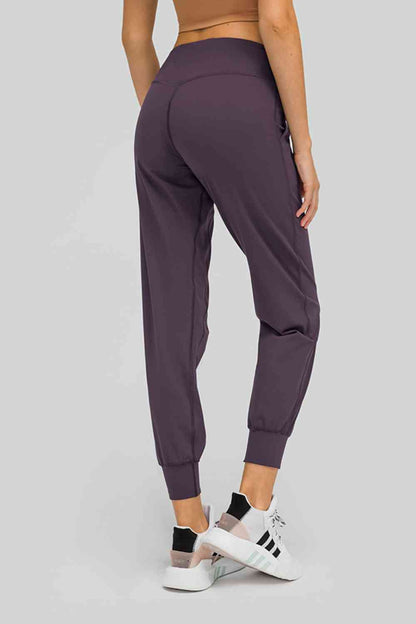 Wide Waistband Pants with Pockets
