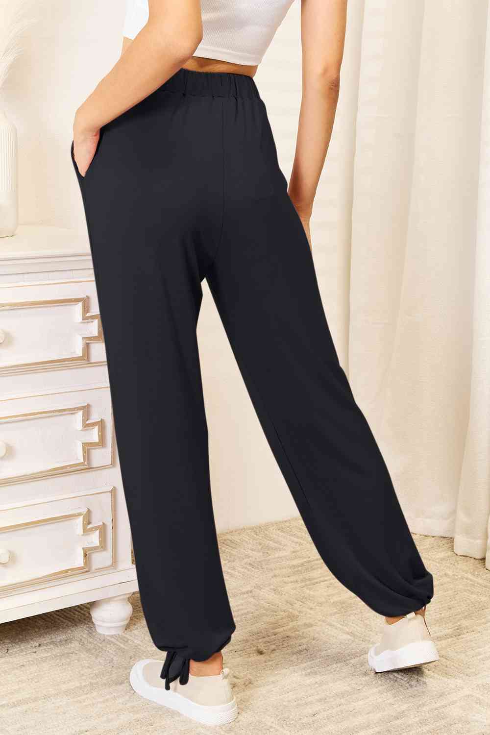 Drawstring Waist Pants with Pockets