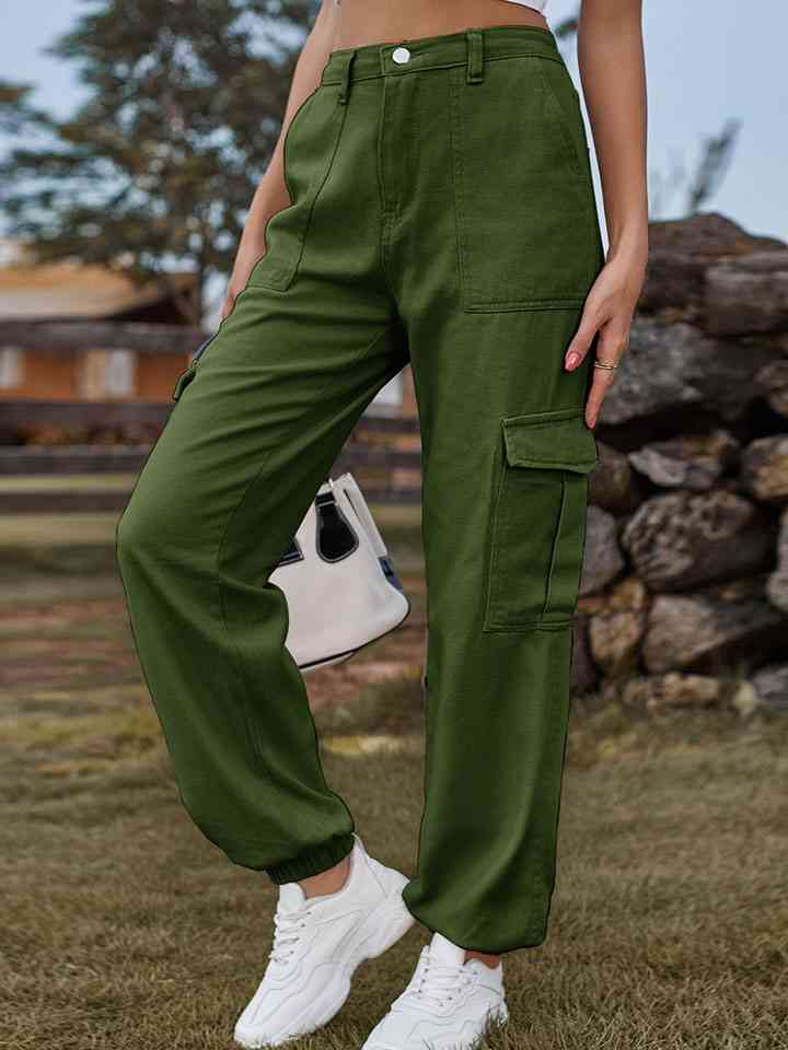 High Waist Pants with Pockets