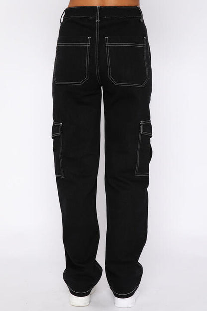 High Waist Pants with Pockets