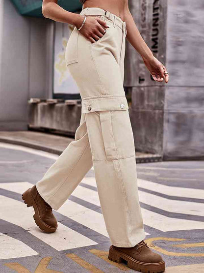 Pocketed Wide Leg Pants