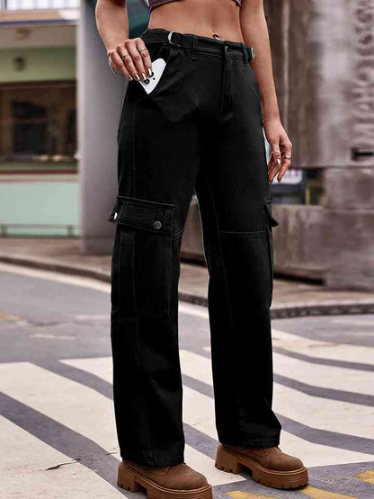 Pocketed Wide Leg Pants